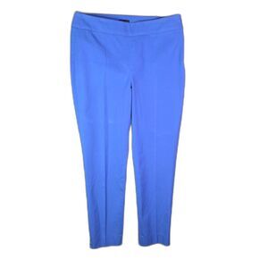 Talbots Chatham Ankle Pants Light Blue 10 Stretch Side Zip Career